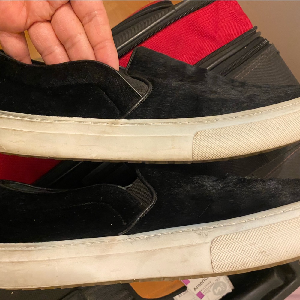 Celine Black and White Slip-On Sneakers - Picture 9 of 11